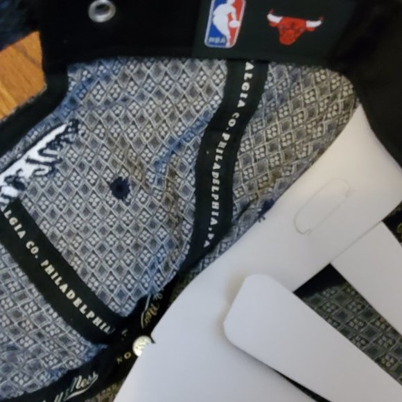 Mitchell & Ness Chicago Bulls Reverse Denim Slouch Strapback Dad Hat -NWT - Picture 5 of 9